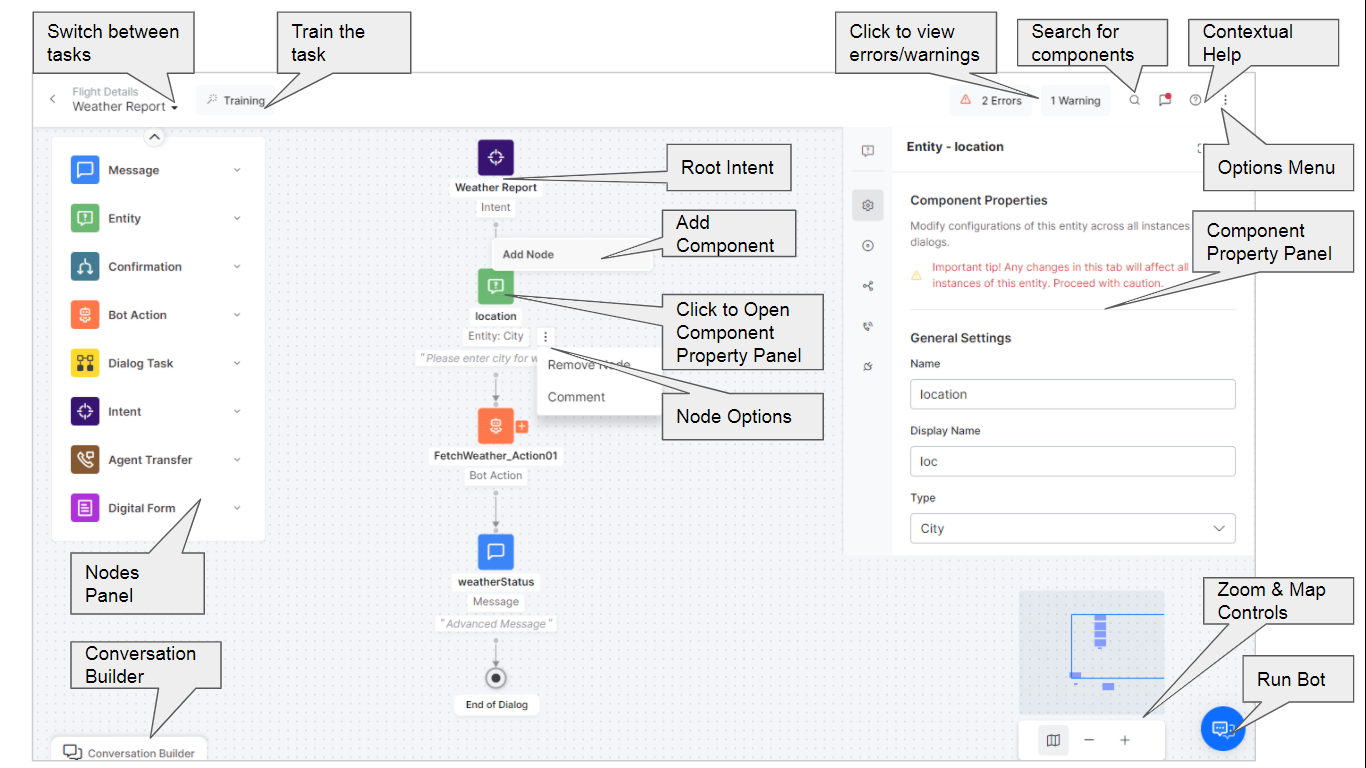 Using the Dialog Builder Tool - Kore.ai Documentation v9-1