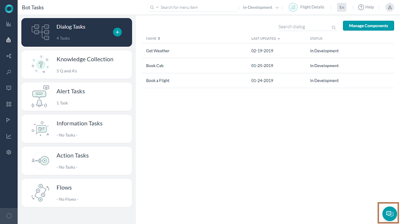 Botとの会話 Kore Ai Documentation