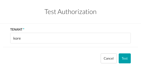 Test Authorization Dialog - oAuth